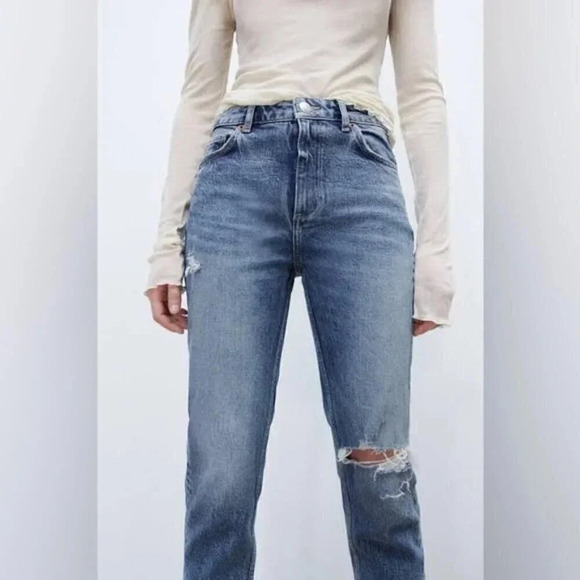 🆕 Zara Slim High Rise Ankle Jeans - Picture 4 of 11